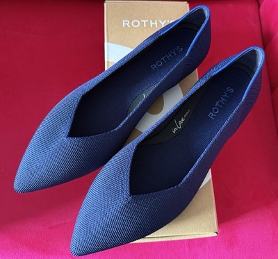 ROTHY'S $125 The Point II Deep Navy Size 10.5 Wide NEW