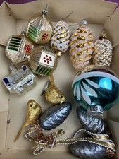 Christbaumschmuck DDR Lauscha alt Glas Glocken Pilz Herz Konvolut