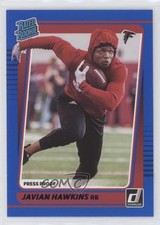 2021 Panini Donruss Rated Rookie Press Proof Blue Javian Hawkins #294 cg4