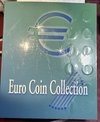 #ad Euro Coin Collection 24 Coins From 12 Countries In Folder 2002 1st Com. Mint Iss $24.99