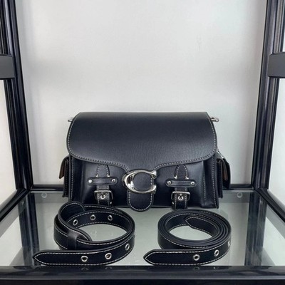 COACH CT721 Black Cargo Soft Tabby Shoulder Bag Crossbody bag