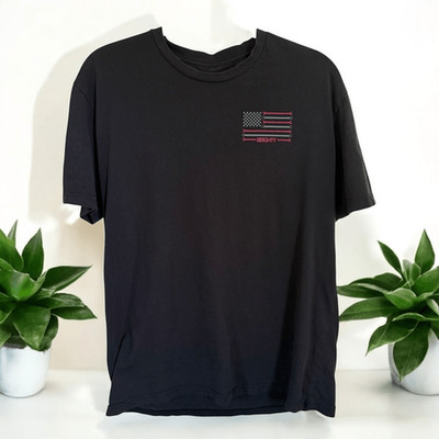 Mens 80Eighty Graphic Tee with Wrench Flag Design