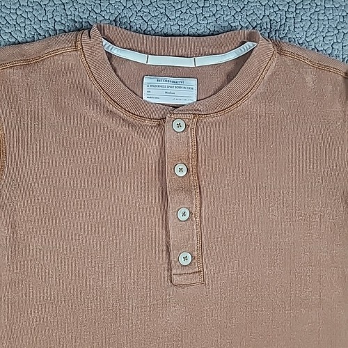 REI Coop Shirt Womens M Brown Thermal Hemp Organic Cotton Henley Base Layer - Picture 2 of 14