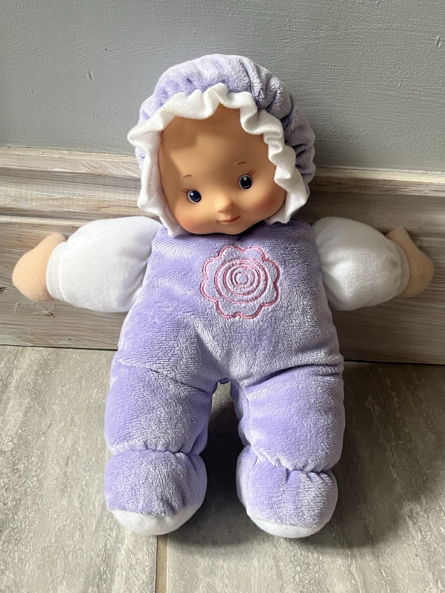 Tesco Emmi Purple Doll Soft Bodied Plush Toy With Flower Motif