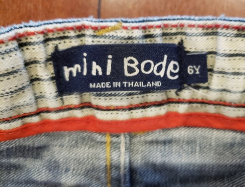 Mini Boden Adjustable Waist Boy's Distressed Knees Blue Jeans size 6Y 6Year - Picture 4 of 14