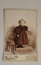 Vintage Cabinet Card Adorable Child Little Girl In Dress Reading, PA 046