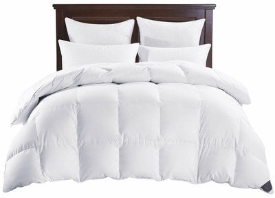 Puredown White Down Comforter Year Round Use 100 Cotton 600