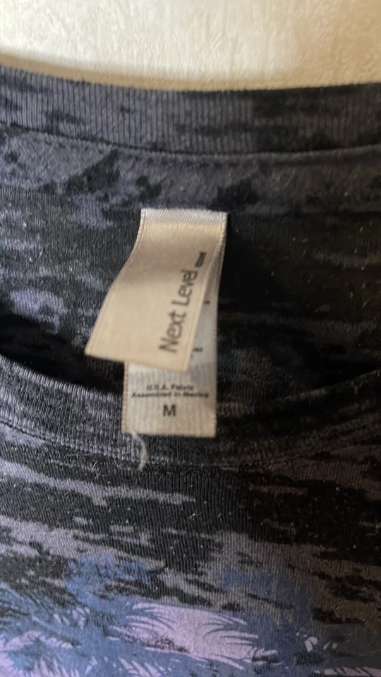 Camiseta Next Level FT LAUDERDALE FLORIDA Negra y Azul Talla Mediana Foto 3 de 4