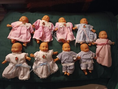 80er Jahre 8+1 Babypuppen ' New Born Baby mit OVP Vintage by Ronca 