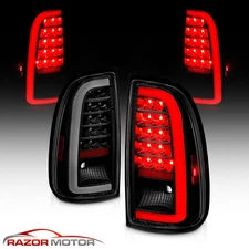 [LED C Light Bar] For 2000 - 2006 Toyota Tundra Pickup LED Smoke Tail Lights Set