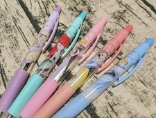 6x Disney Princess Pens Ariel Aurora Limited Edition Cinderella Blue Cute Snow