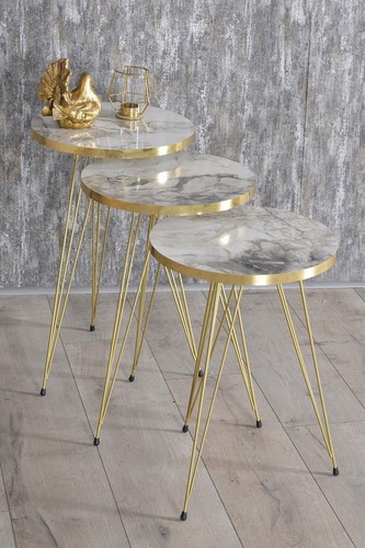 Living Room Coffee Table Set & Nesting Tables Side Tables End Tables - Picture 20 of 67