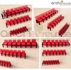 7 Seater Cinema Seat Theatre Seat Model Kit 1:50,1:75/87,1:100/150 Track 0/00/H0/TT/N