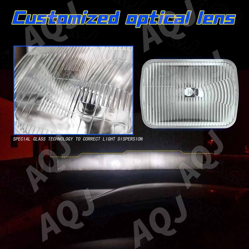 Faros LED de haz alto/bajo 4 piezas para Chevrolet V3500 Suburban 1989-1991 Foto 3 de 4