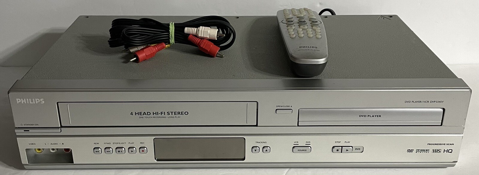 Philips DVP3345V/17 Video Cassette Recorder VCR DVD Player Combo with