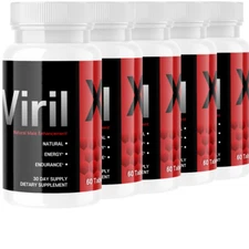 Viril X All Natural Formula Dietary Supplement - 5 Bottles