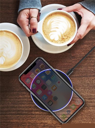 Chargeur sans Fil Induction RAPIDE 10W Iphone 11 X XR Pour Samsung S10 S9 XIAOMI - Photo 2 sur 5