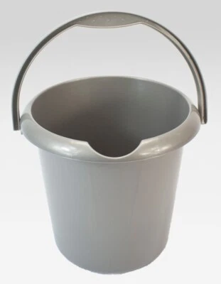 TML Plastic Durable Household Home Garden Bucket with Handle 5L - Silver