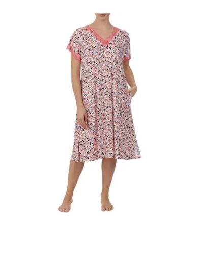 Secret Treasures Women’s Size XL 16-18 Short Sleeve Floral Nightgown Pajama NWT