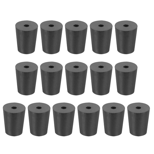 MECCANIXITY Gummi-Kegelstopfen 16 mm bis 20 mm massiv Reagenzgläser Spundstopfen mit - Bild 6 von 12