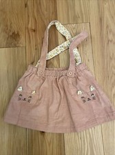 Carter's Girls Pink bib corduroyed Skirt 9 Months