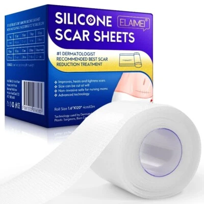 Elaimei Silicone Scar Tape MEDICAL GRADE Scar Removal Silicone Sheet Treatment