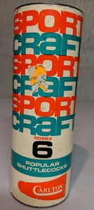 SportCraft Carlton Popular Shuttlecock - Can of 6