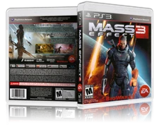 Mass Effect 3 - Custom Replacement  PS3 Cover and Case. NO GAME!!