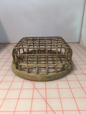 Vintage Dazey Mfg. Green Metal Flower Frog