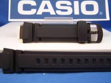Casio Watch Band AQ-180 W-213 Black: Rubber/Logo buckle