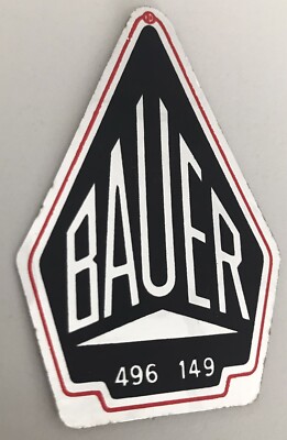 NOS Steuerkopfschild BAUER 496149 Fahrrad Emblem AUFKLEBER Rennrad Decals