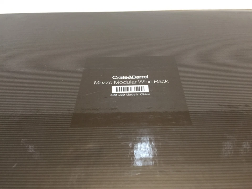  New Crate & Barrel Mezzo Modular Wine Rack Wood Wooden Six Bottle Display - Image 4 of 4