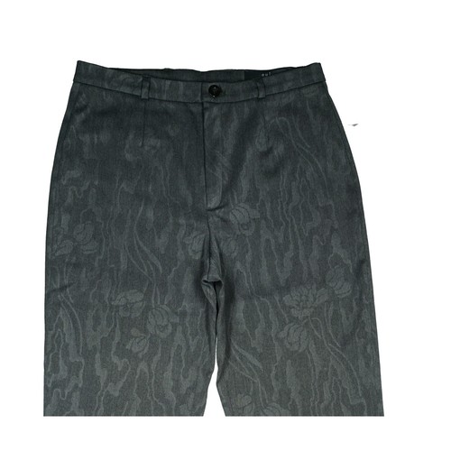 OUI Damen Stretch Hose Chino Stoff High R Business 38 M W29 L28 Grau Muster dünn - Bild 2 von 5