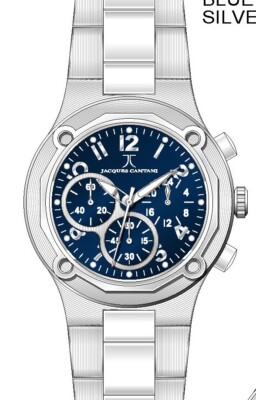 Dark Star Men Chronograph Stainless Steel, Azure Dial Jacques Cantani