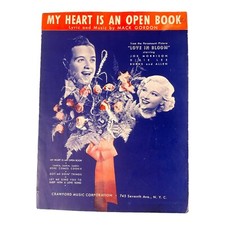 Burns Allen My Heart Is An Open Book Sheet Music 1935 Mack Gordon Love In Bloom
