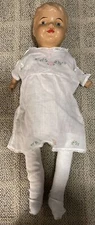 Antique Early 1900's American Doll Co Composition 22” Doll A.D.co Straw Stuffed