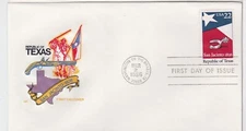 TurtlesTradingPost- Republic of Texas 1986 #2204 FDC House of Farnam Cachet