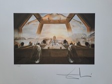 Salvador Dali Hand Signed Lithograph - The Sacrament of the Last Supper