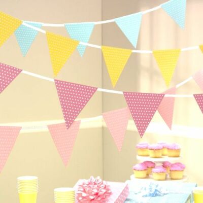 Creative Converting Paper Flag Banner – Lightweight Decorative Banner In Blue - View #8