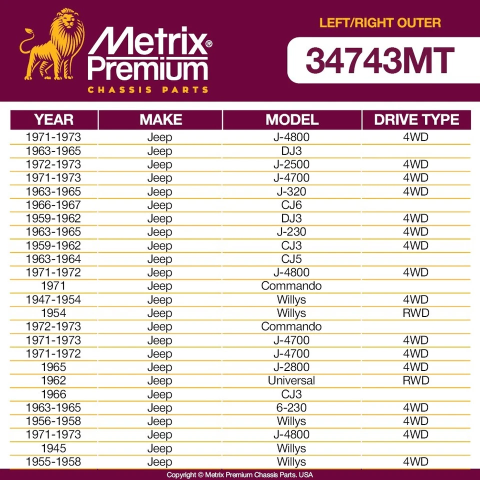 Front Outer Tie Rod End for Jeep CJ7 CJ5 CJ6 Wagoneer CJ5A CJ6A Commando ES62L - Image 3 of 4
