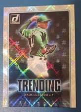 2021 Panini Donruss Baseball Trending #8 Diamond Hologram Jesus Luzardo