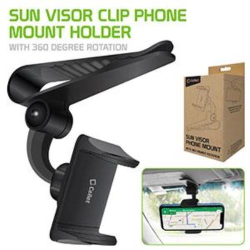 Car Sun Visor Clip Phone Holder, Visor Mount Cradle for iPhone