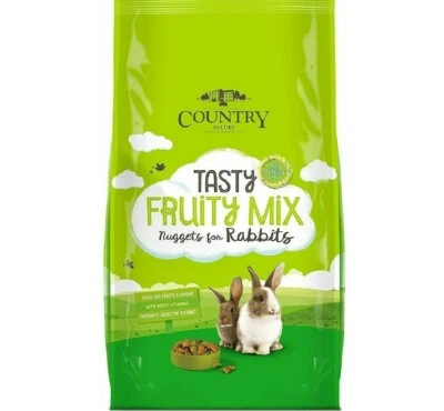 FRUITY NUGGETS RABBIT country values small animal food fruit pellet pet feed lop
