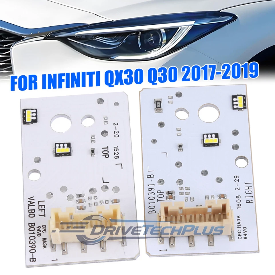 2X LED Boards For Infiniti QX30 Q30 2017-2019 LED Headlight DRL Turn signal L&R Foto 3 de 4