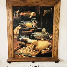 Gorgeous Duck Decoy Puzzle Attached to Wooden Frame/Shelf