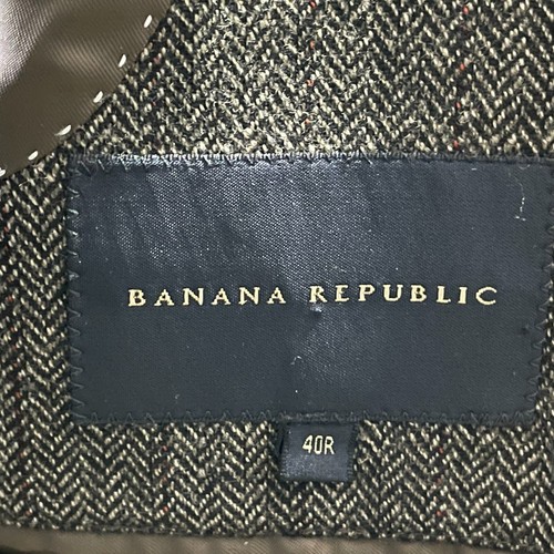 Chaqueta deportiva Banana Republic espiga tweed abrigo marrón mezcla de lana 40 - Imagen 15 de 21