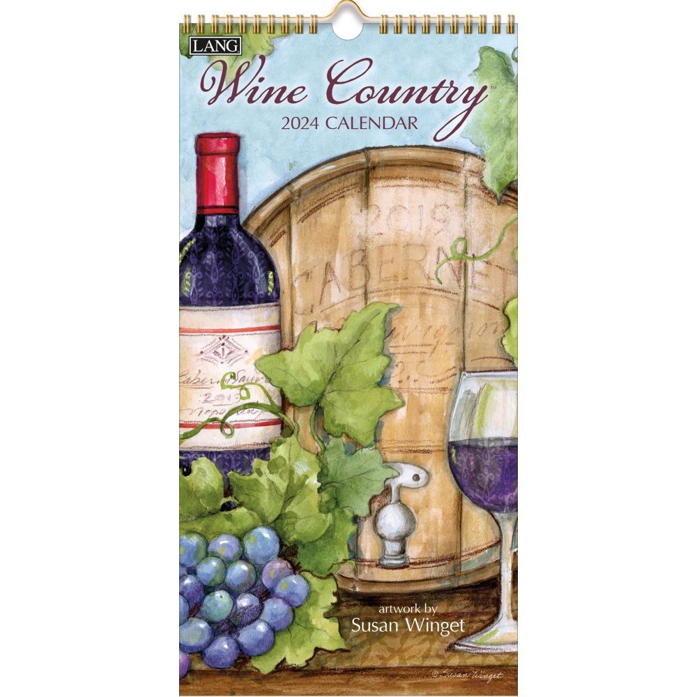 Lang Companies, Wine Country Vertical 2024 Wall Calendar