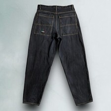 Vintage Cross Colours Jeans 90s Black Mens 34 (*36x35) Baggy Denim Made USA
