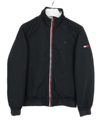 Tommy Hilfiger Mens Jacket Black Small Zip Up High Neck