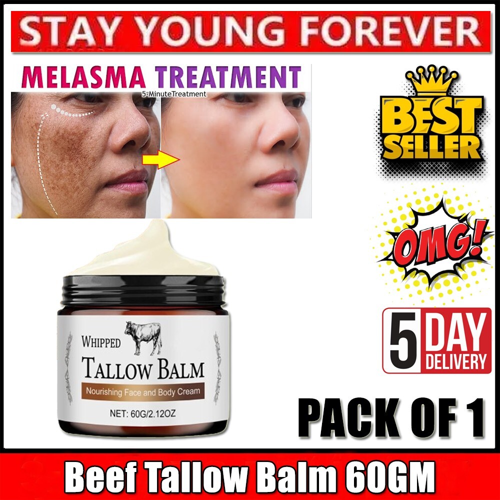 NEW Beef Tallow for Face, Tallow Face Moisturizer 60G Organic Whipped Grass Fed